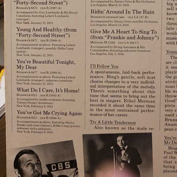 2/$9 Records: "A Bing Crosby Collection" Volume II (1932-1934) 33 1/2 Demo LP - Picture 6 of 8
